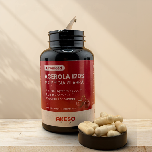 Advanced Acerola 120 Capsules – Natural Vitamin C Immune Support Supplement | AKESO