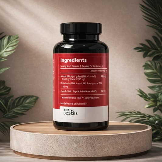 Advanced Acerola 120 Capsules – Natural Vitamin C Immune Support Supplement | AKESO