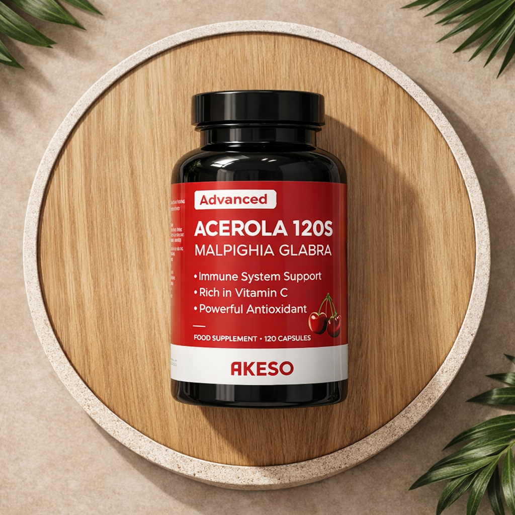 Advanced Acerola 120 Capsules – Natural Vitamin C Immune Support Supplement | AKESO