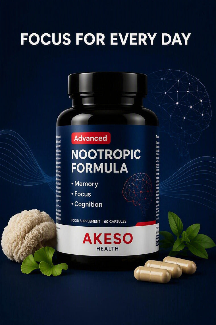 Advanced Nootropic Formula 60 Capsules – Memory Focus & Cognitive Support Supplement | AKESO