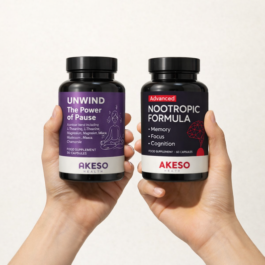 Akeso Health Cognitive & Calm Bundle: Advanced Nootropic + Unwind Relaxation Complex – 10% Off Duo Pack