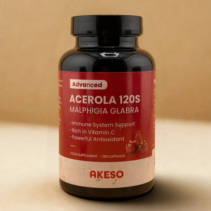 Advanced Acerola 120 Capsules – Natural Vitamin C Immune Support Supplement | AKESO