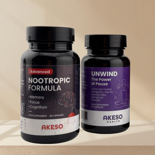 Akeso Health Cognitive & Calm Bundle: Advanced Nootropic + Unwind Relaxation Complex – 10% Off Duo Pack