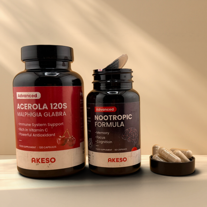 Nootropic Focus & Vitamin C Immune Support Bundle | AKESO