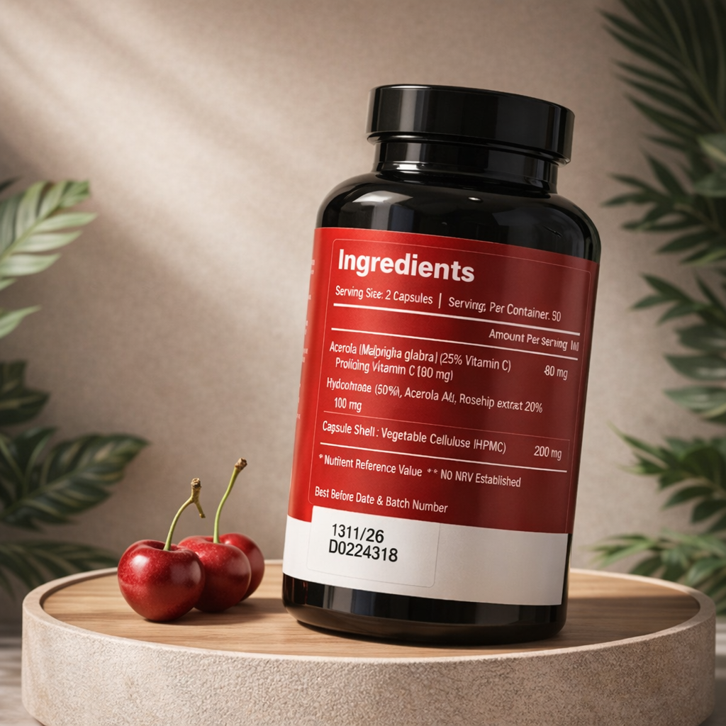 Advanced Acerola 120 Capsules – Natural Vitamin C Immune Support Supplement | AKESO