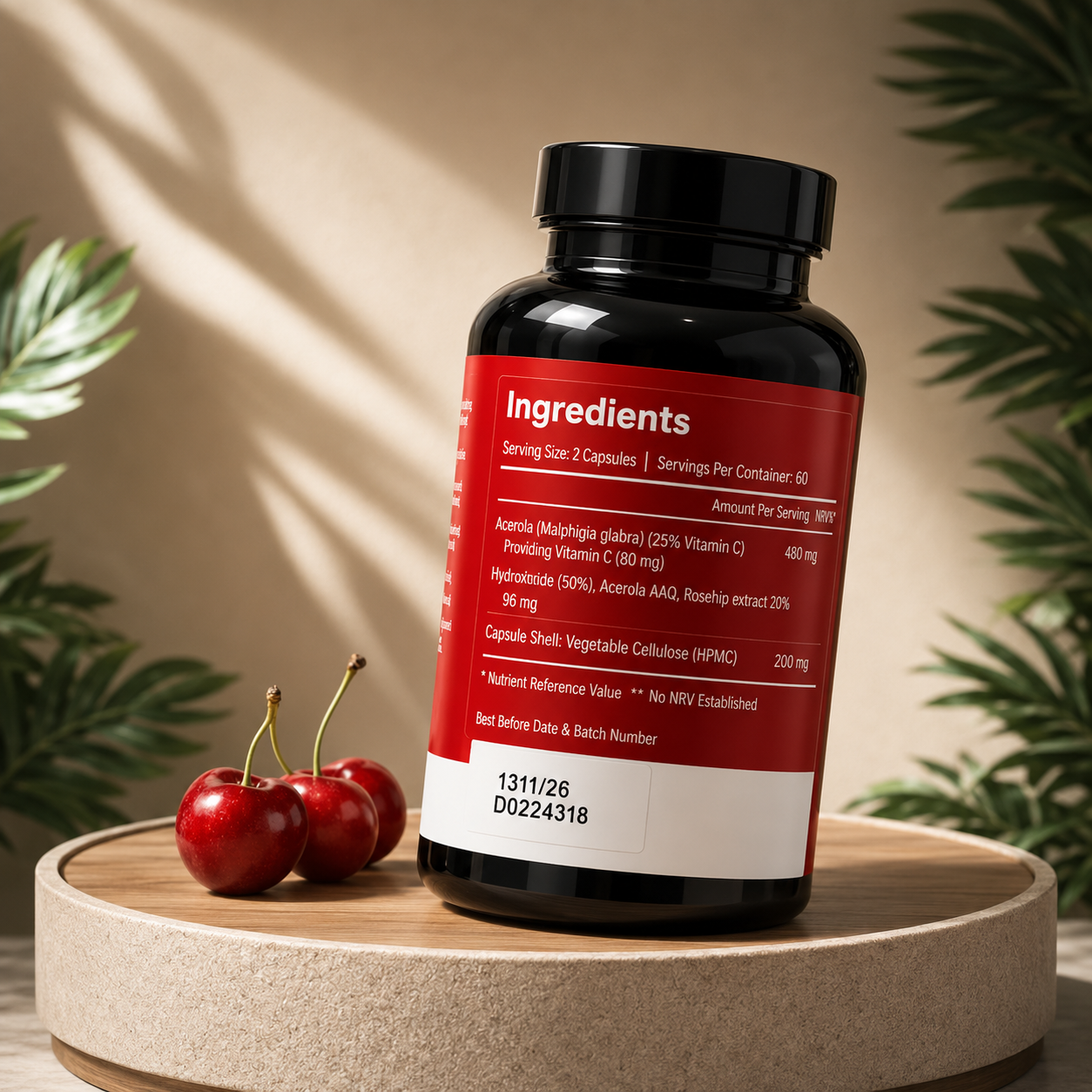 Advanced Acerola 120 Capsules – Natural Vitamin C Immune Support Supplement | AKESO