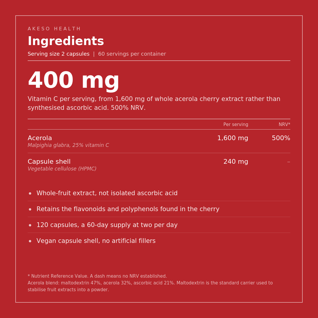 Nootropic Focus & Vitamin C Immune Support Bundle | AKESO