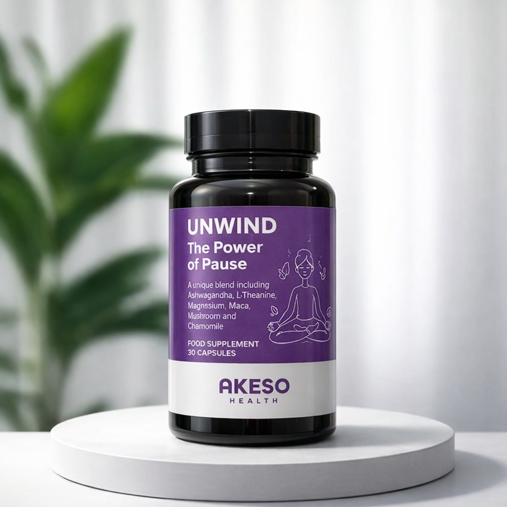 UNWIND Stress Support Supplement 30 Capsules – Ashwagandha, L-Theanine & Magnesium Relaxation Formula | AKESO Health